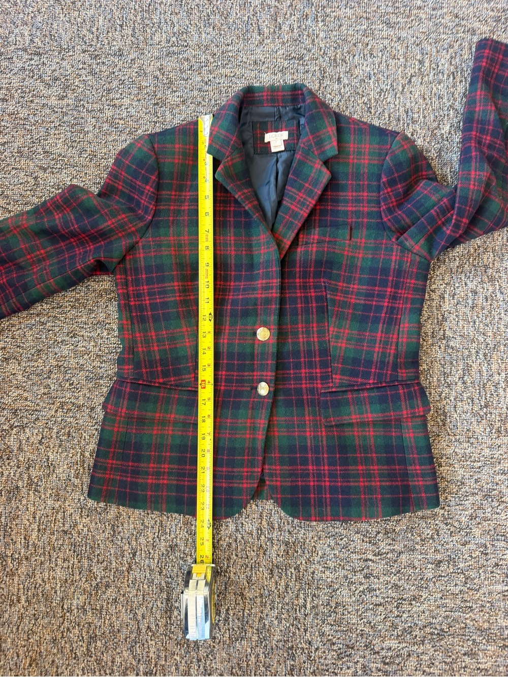 J. Crew Schoolboy Plaid Wool-Blend Women’s Blazer Size 6 - Picture 9 of 13